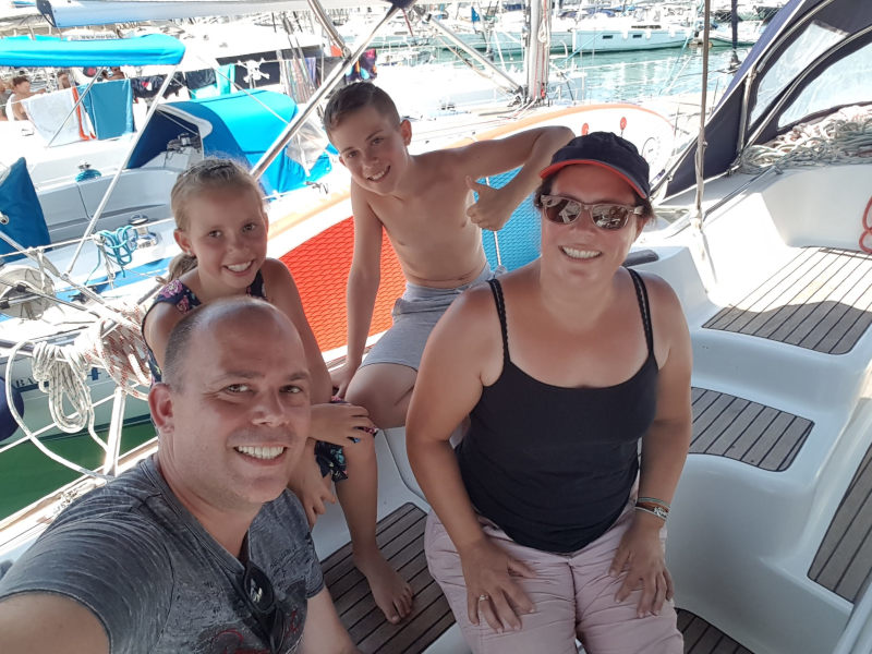 Korfu-Segeln Flottille 2022 mit Familie Döpp hier beim Mitsegeln 2019 in Korfu