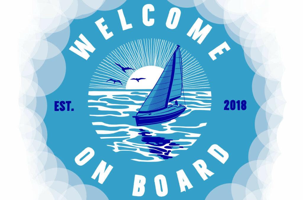 Welcome on board Crewshirt 2024_wolkig
